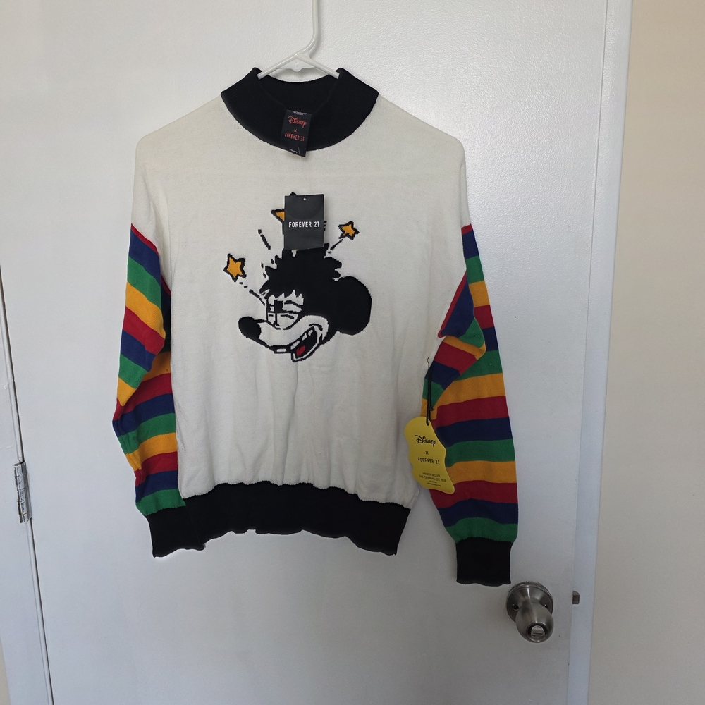 Forever 21 Black and White Turtleneck Sweater